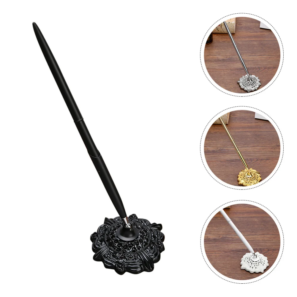 

Metal Ball-point Pen Signing Signature Pen wit Holder Pen for Bank Hotel