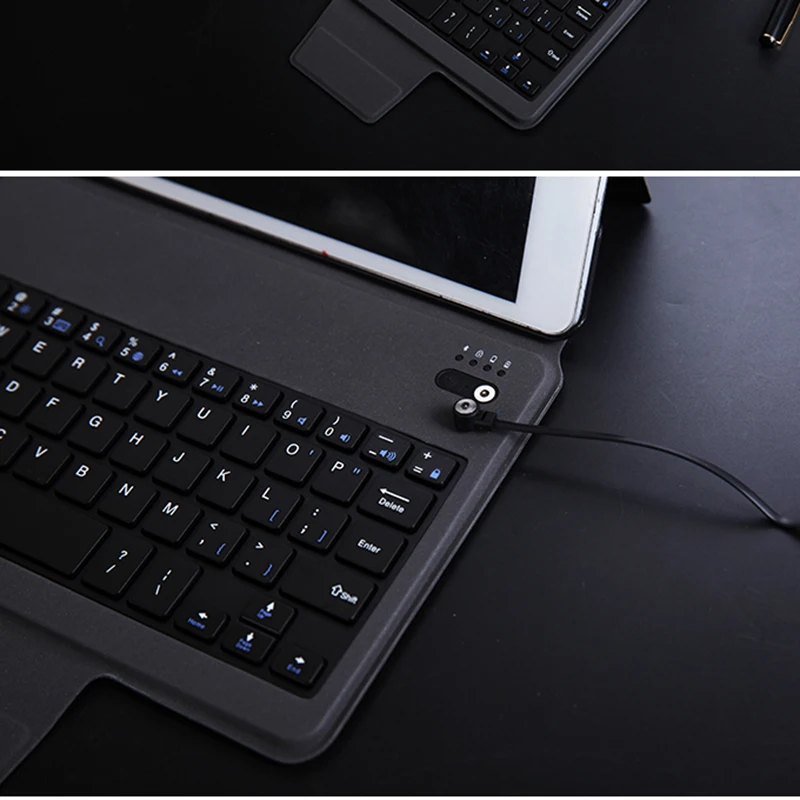 

[Slim] Wireless bluetooth keyboard for iPad pro 10.5" 2019 & 2017, All-in-one Design + slim leather case + Smart case