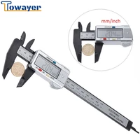 towayer 150mm 100mm digital caliper electronic 6 inch vernier caliper gauge micrometer measuring tool digital ruler with batter