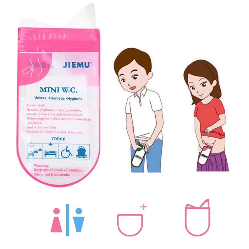 4 шт. сумки для экстренного мочеиспускания на открытом воздухе 700 мл легкие мочи