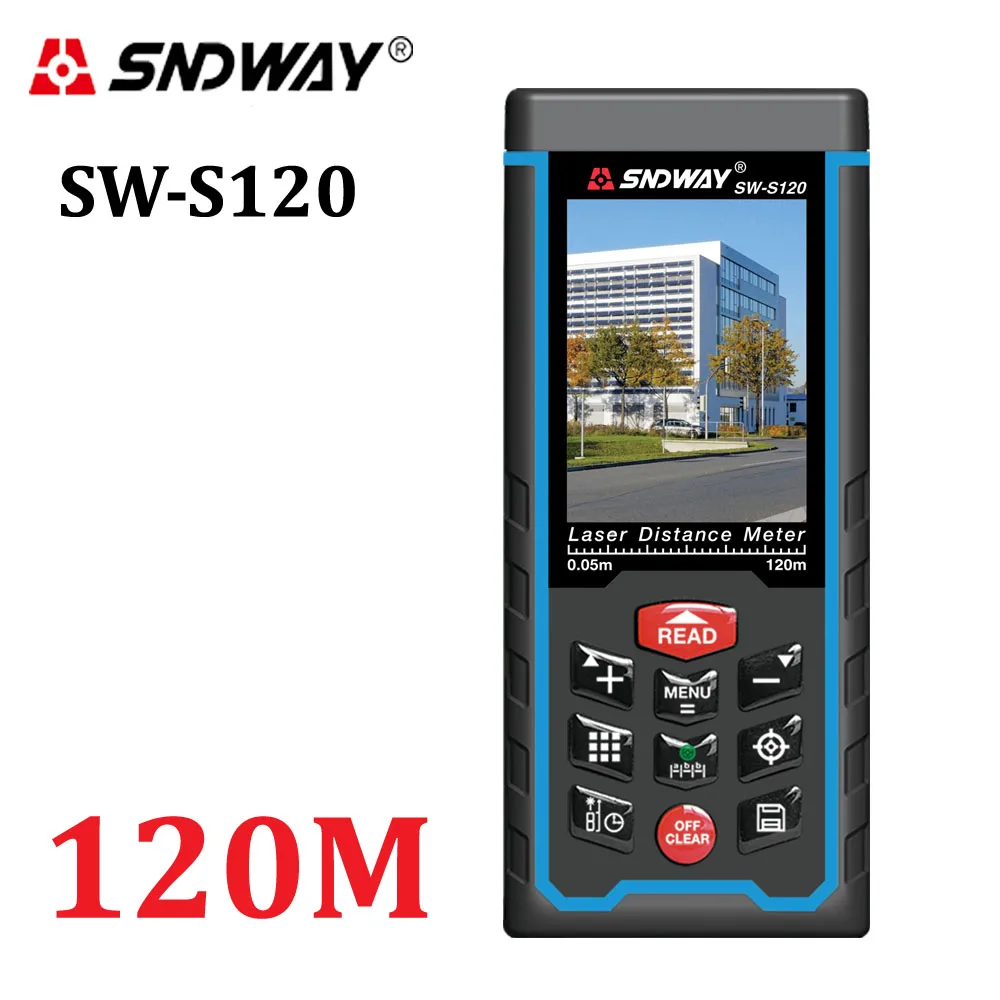 Перезаряжаемый лазерный дальномер Sndway с камерой 120 м 80 100 70 50 цифровой измеритель