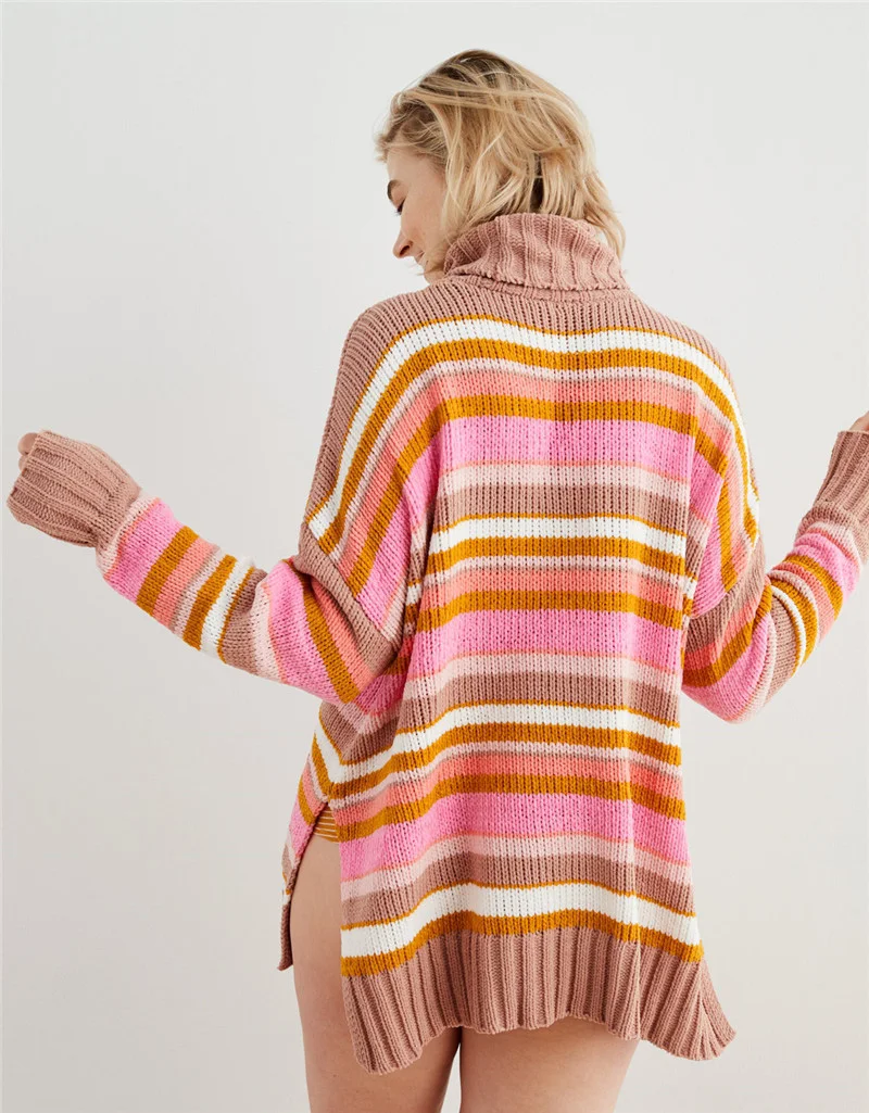 Fitshinling в Корейском стиле зимние женские свитера с высоким воротником пуловеры