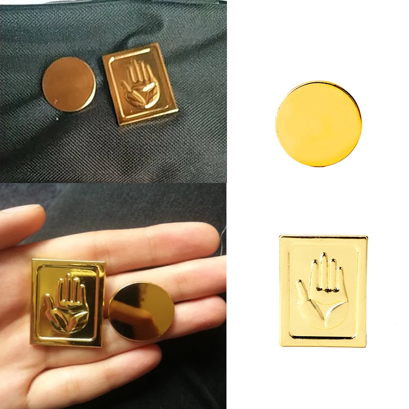 Аниме золотые булавки значок брошь Jotaro Kujo шляпа воротник лацкан украшения