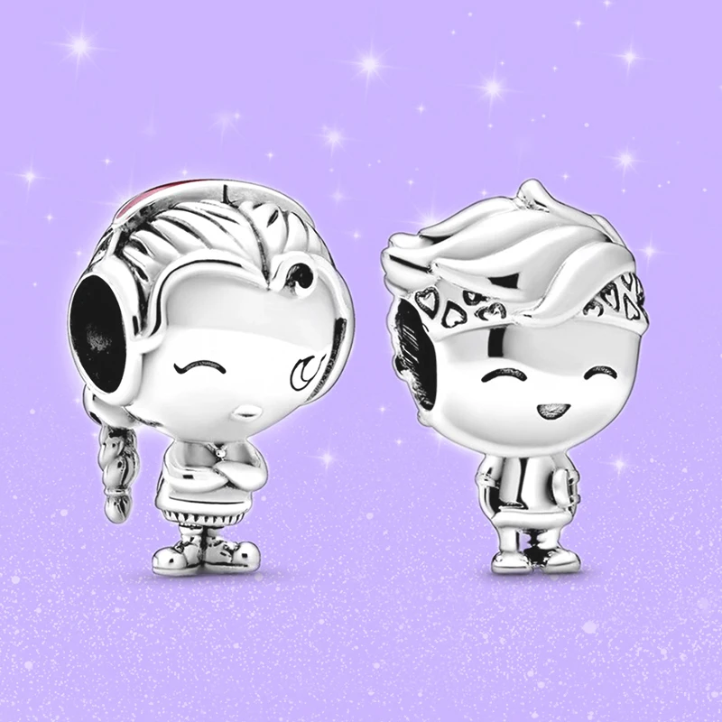 Очаровательные бусины CHILOYS 2 шт./лот серебряного цвета для девочек и мальчиков