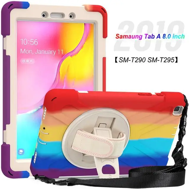 

Case For Samsung Galaxy Tab A 8 inch T290 T295 2019 Hand-held Strap Stand Kids Girl Female A 8.0 SM-T290 T295 Tablet Cover Cases