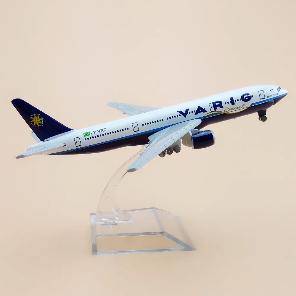Модель самолета из металлического сплава авиационная модель авиакомпании VARIG B777