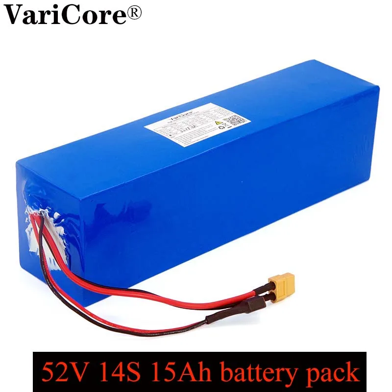 VariCore Аккумулятор для е байка 52 в 15ah 18650 литий ионный аккумулятор Электрический