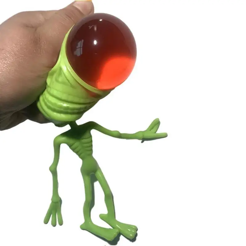 Фото Мяч для Хэллоуина череп пришельца мягкий мяч сжатия из ТПР Забавный специальной
