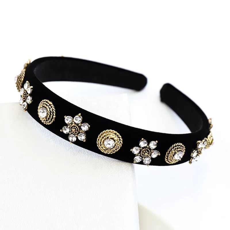 Женские резинки для волос в стиле барокко европейском с бриллиантами и жемчугом