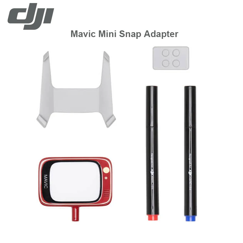 DJI Mavic Mini Snap Adapte прикрепить небольшие аксессуары, такие как светодиодный дисплей или строительные блоки