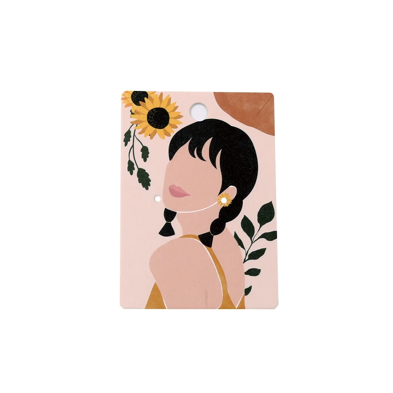 50 шт./лот серьги ожерелья Витрина картонная упаковка для сережек подвесная бирка