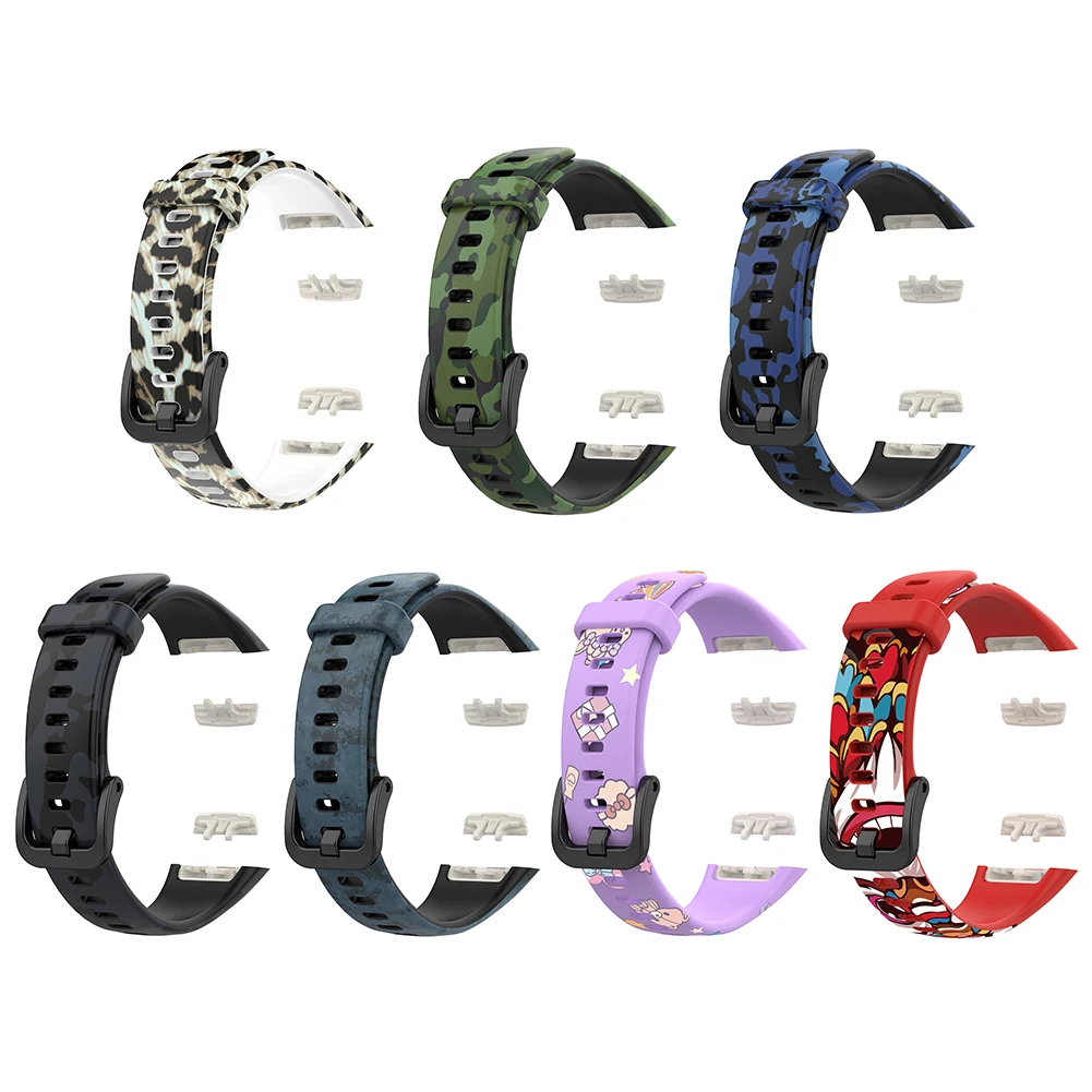 

Soft Silicone Smart Watch Wristband Adjustable Bracelet Watchband Watch Strap For Huawei Band 6 Pro/huawei Band 6/honor Band 6