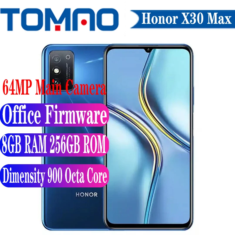 Мобильный телефон Honor X30 Max 5G 7 09 \Большой экран Размер 900 8 ГБ ОЗУ 128 256 ПЗУ 5000мАч 22 5 Вт