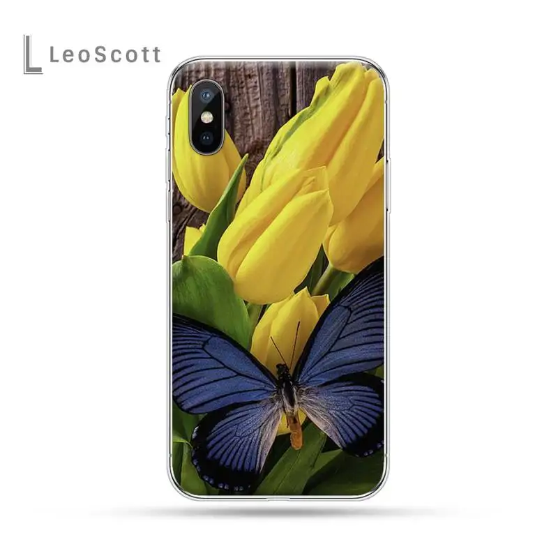 

Flowers and butterflies Phone Case For iphone 12 5 5s 5c se 6 6s 7 8 plus x xs xr 11 pro max