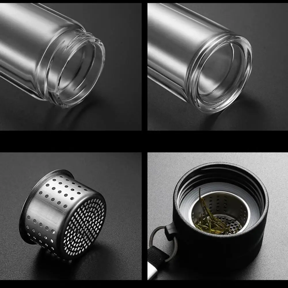 Стеклянная бутылка для чая воды в бутылках заварка с фильтром фильтр