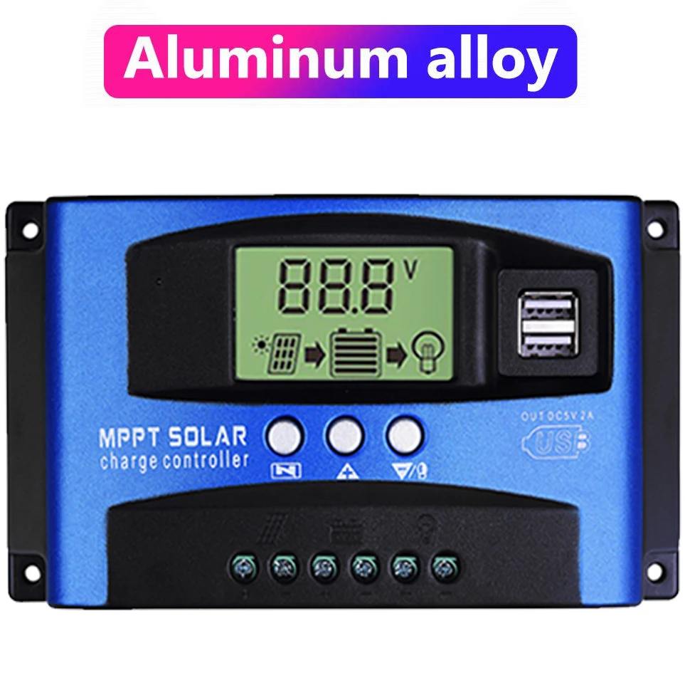 

MPPT Solar Charge Controller 12V 24V 100A Solar-Regulator with USB Charger
