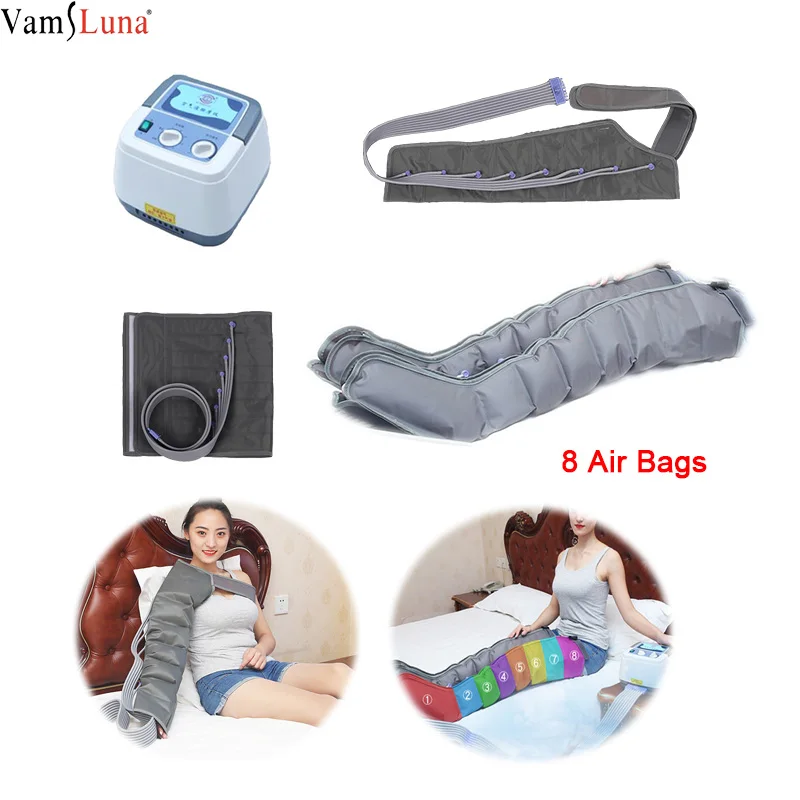 Сжатие воздуха с 8 камерами ноги руки талии вибрации массажер пневматические