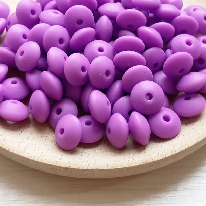 purple Jojochew хорошее качество блюдце силиконовые бусины 12 мм Силиконовые Прорезыватели для зубов еда класс Детские трофеи BX1-36 - Цвет: purple