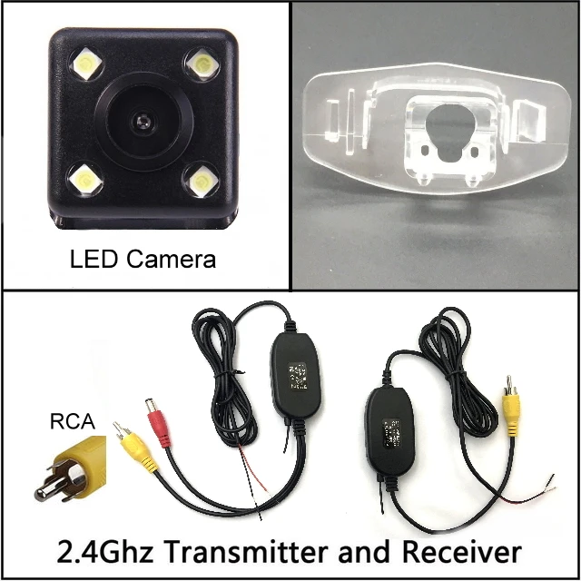 wireless n 4 LED Для Honda City/Fit седан 2013 заднего вида резервирование камеры заднего хода Камера автомобильная парковочная камера с зарядовой связью Ночное видение высокой четкости - Название цвета: wireless n 4 LED