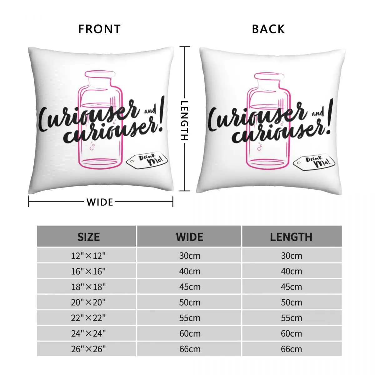 Curiouser And Square Pillowcase Polyester Linen Velvet Printed Zip Decor Throw Pillow Case Bed Cushion Cover 18&quot | Дом и сад