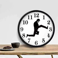 british comedy inspired ministry of silly walk wall clock comedian home decor novelty wall watch funny mute clock home decor