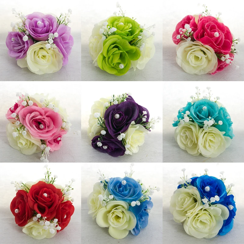 6 шт./лот большой цветок Зажимы для свадьбы фон драпировка украшения Цветочные