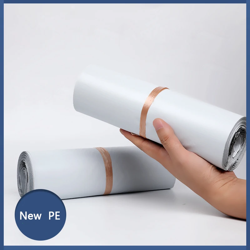 Белый поли почтовый конверт сумка Пластиковый грузовой карман упаковка