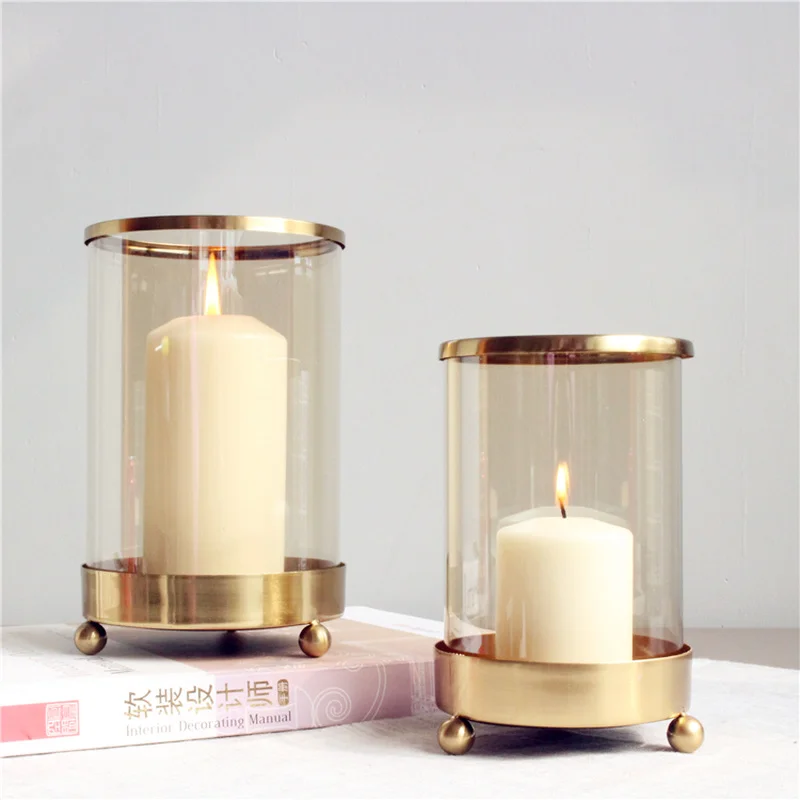 

Nordic Gold Glass Candle Holder Cup Wedding Tea Light Candle Holders Christmas Centro De Mesa Candel Holder Decoration STS53