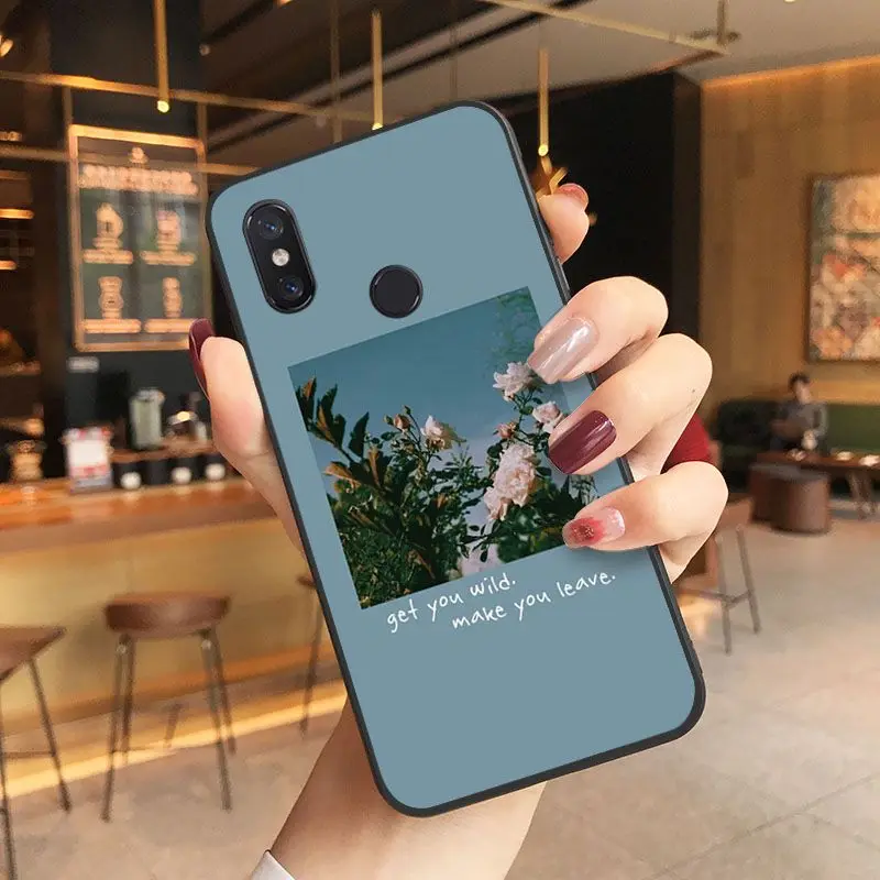 Blue Pink Aesthetics songs lyrics Aesthetic Phone Case For Xiaomi Mi 6 6plus 8 8SE 9 9SE 6X Note2 Note3 Coque Shell Mobile Cover