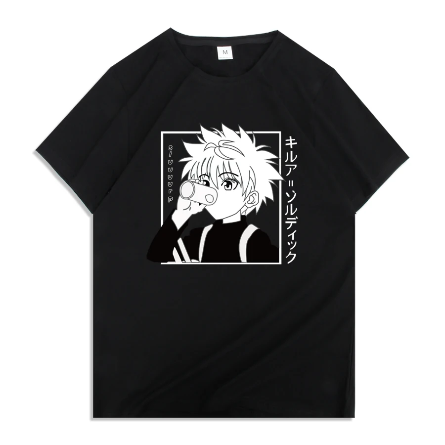 

Men T-shirt Tops Kawaii Hunter X Hunter t shirt Killua Zoldyck T-shirt Crew Neck Fitted Soft Anime Manga Tee Shirt Clothes