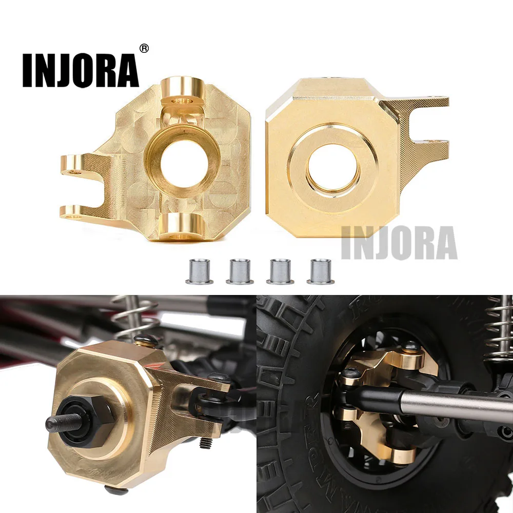 INJORA 2 шт. латунные передние ар44 кулаки руля для 1/10 RC Гусеничный осевой SCX10 II 90046