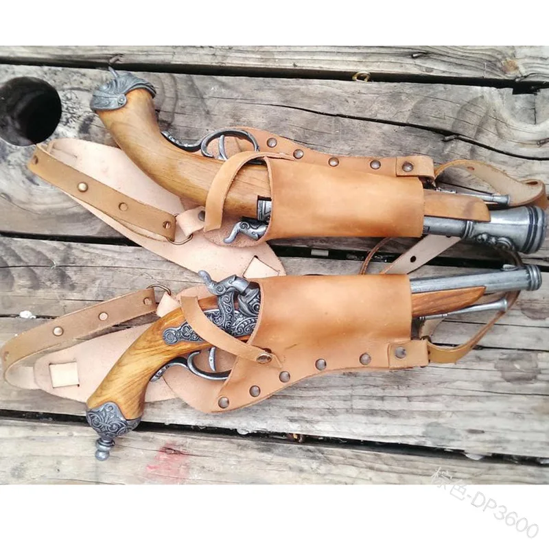 Рыцарь возрождения пиратский двойной пистолет кобура Подмышечная установка