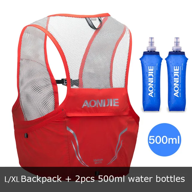AONIJIE, новинка л, гидратационный рюкзак, сумка, жилет, жгут, водный Пузырь, для походов, кемпинга, бега, марафона, скалолазания - Цвет: LXL Orange Set