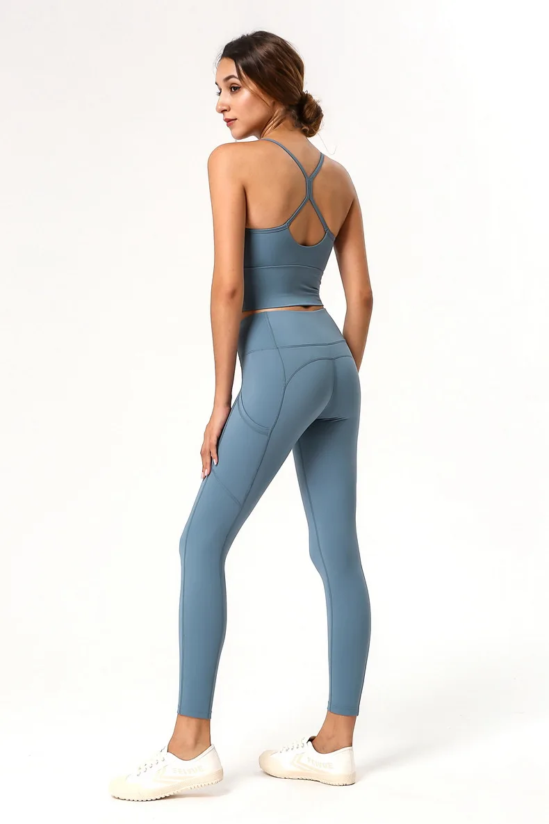 2 0 версии одежда для тренировок Naked Feel простая Спортивная фитнеса капри костюм