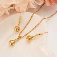 handmade drum pendan necklaces earrings gold color png jewellery set papua new guinea wedding party women girls gifts