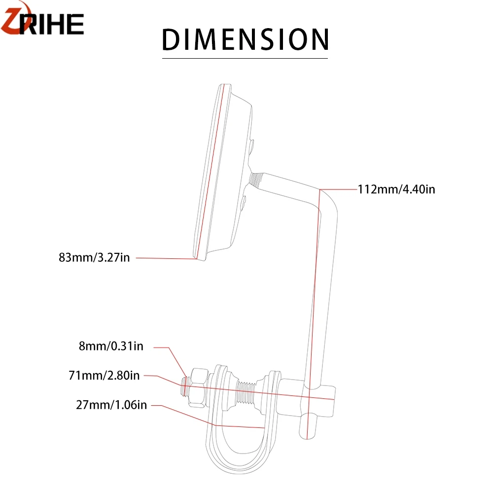 Мотоциклетные зеркала заднего вида Универсальные круглые на руль для Vespa GTS 300 Yamaha