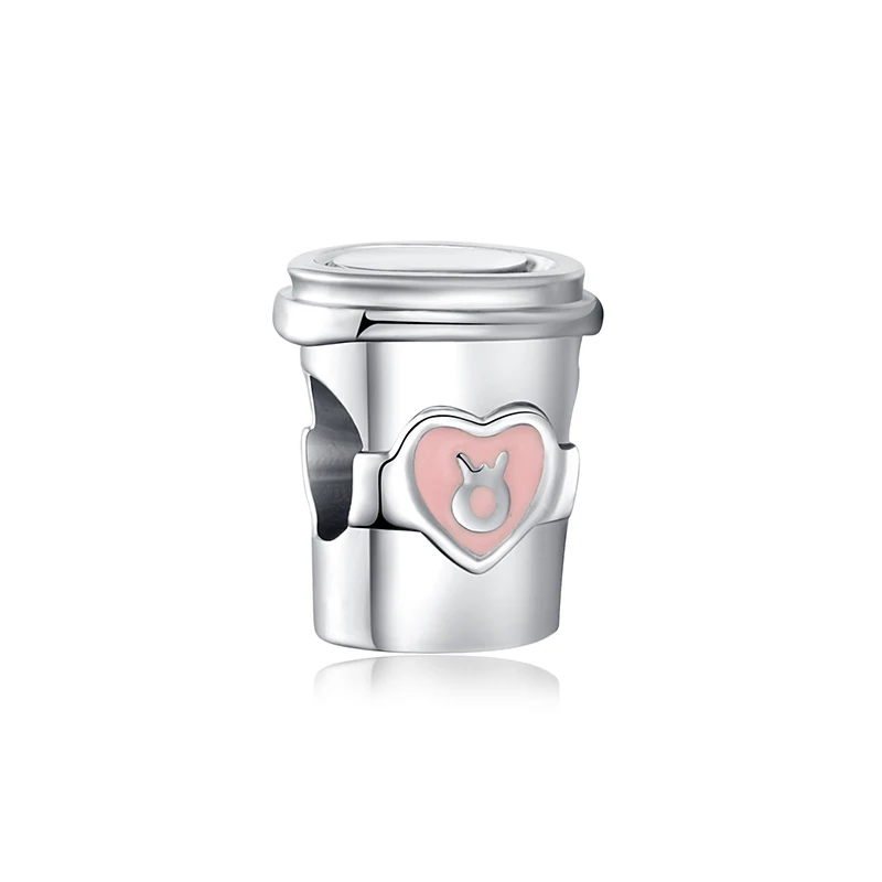 Drink To Go Новинка, сплав, бусина для отдыха, путешествий, Рождества, Радужный Шарм, Подходит для Пандора, браслет, ожерелье, сделай сам, Женские Ювелирные изделия - Цвет: Drink To Go