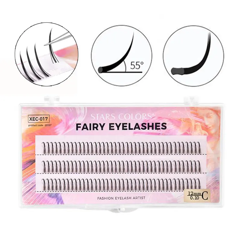 

A-type Spikes Eyelashes 0.1MM C Curl Tail Sharpening Cluster Lashes Fashion Nature And Light Soft False Eyelash Extension Tool