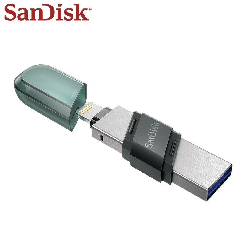 

SanDisk iXpand USB Flash Drive USB3.1 & Lightning Dual OTG Pen Drive 128GB 256GB U Disk Memory Stick Pendrive for iPhone Mac PC