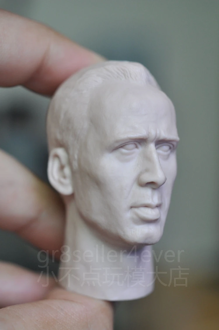 

1/6 Scale The Rock Nicolas Cage Unpainted Head Models for 12''Figures Bodies Accessories DIY