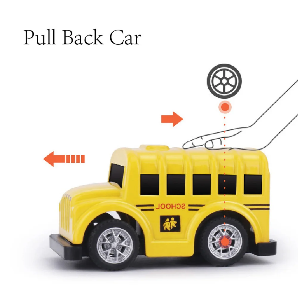 

8pcs Alloy Car Pull Back Car Vintage Car School Bus Taxi Car Model Simulation Vehicles Diecast Alloy Metal Collection of Gift
