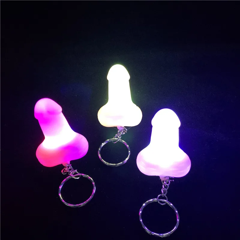 Сенсорная мигающая застежка для ключа взрослых новинка мужской пенис брелок со