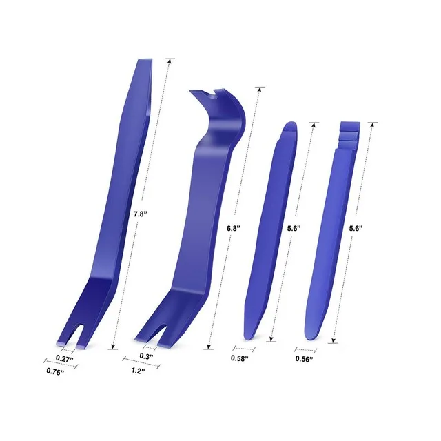 

4PCS CAR TRIM REMOVAL TOOL KIT PANEL DOOR PRY DASH INTERIOR CLIP PLASTIC