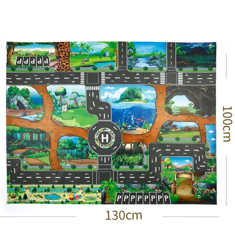Большой 130 см игрушечный динозавр карта мира детские игрушки игровой коврик для