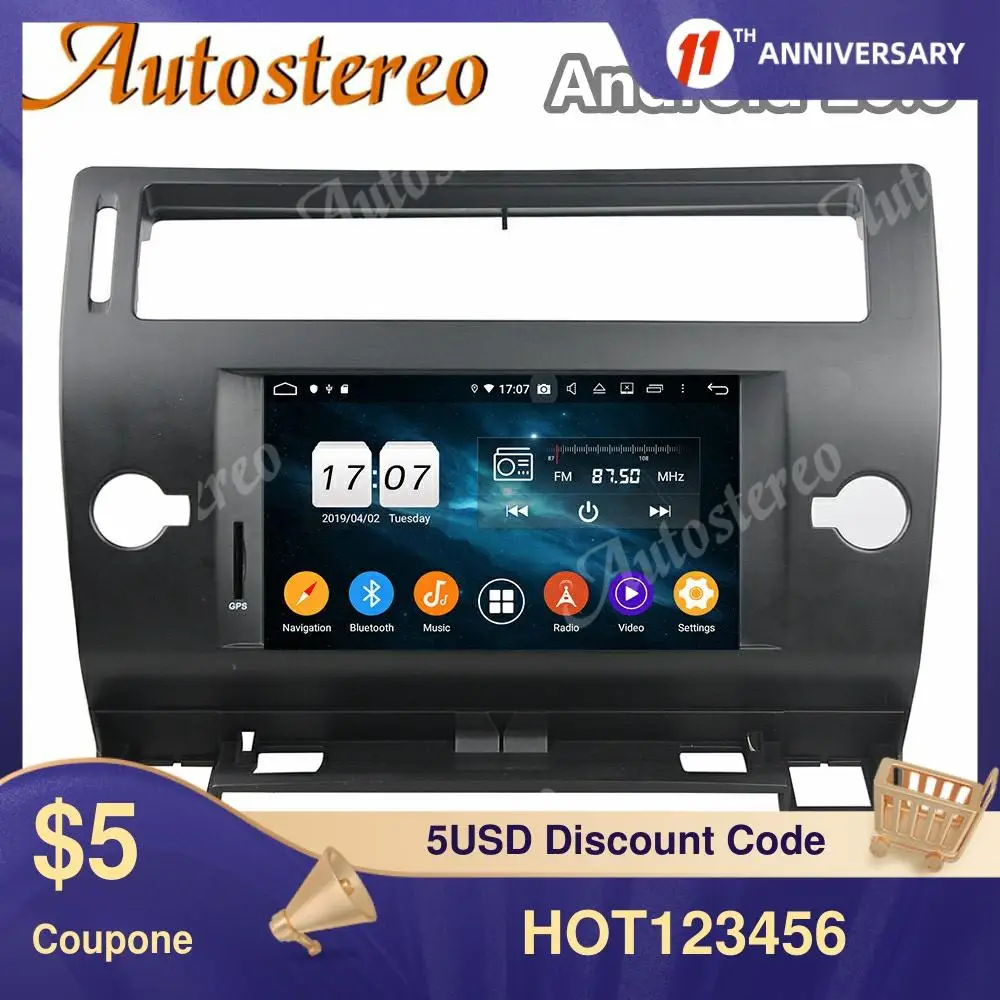 

Android 10 64G Carplay Car GPS Navigation For Citroen C4 Quatre Triumph 2005-2011 Auto Multimedia Player Tape Recorder Head Unit