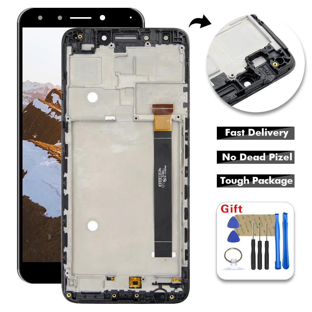 Для Alcatel Работает с любым оператором 6062 OT6062 6062W 6062T Revvl 2 Plus 6062Z ЖК-дисплей Дисплей