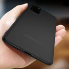 Силиконовый чехол для Samsung Galaxy A01, A11, A21S, A31, A41, A51, A71, A81, A91, A10, A20, A30, A40, A50, A70, черный, матовый, мягкий, ТПУ