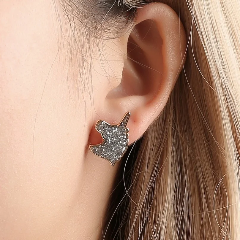 Уникальные очаровательные ювелирные изделия милые животные маленькие серьги