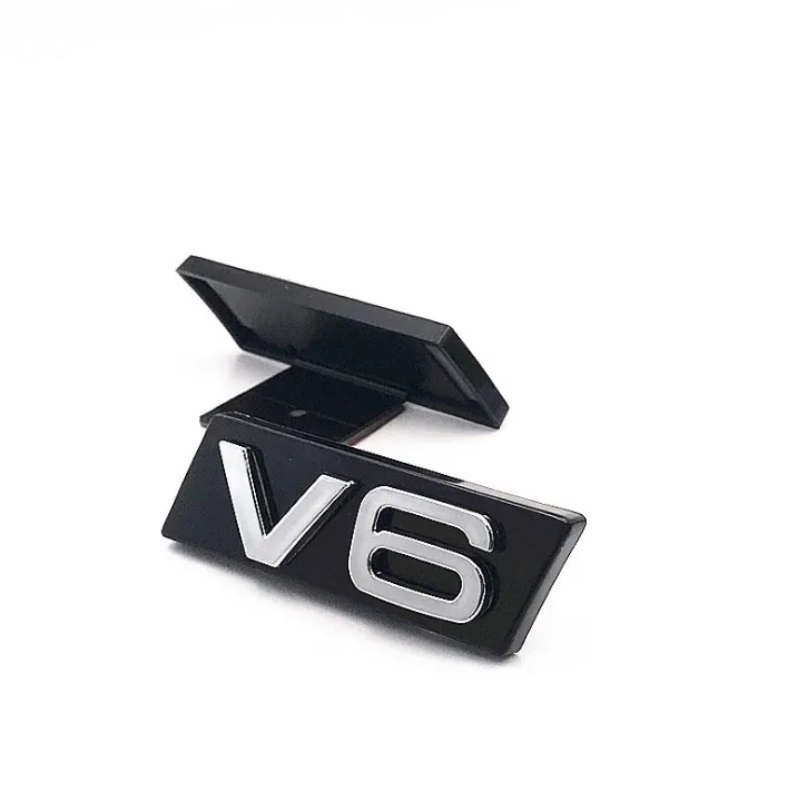 Серебряный стикер V6 V8 W12 для Audi A6 C6 C5 A4 A3 8P A1 A5 A7 A8 B6 B5 Q2 Q3 Q5 Q7 S3 S4 S5 S6 S8 R8 TT RS8 |