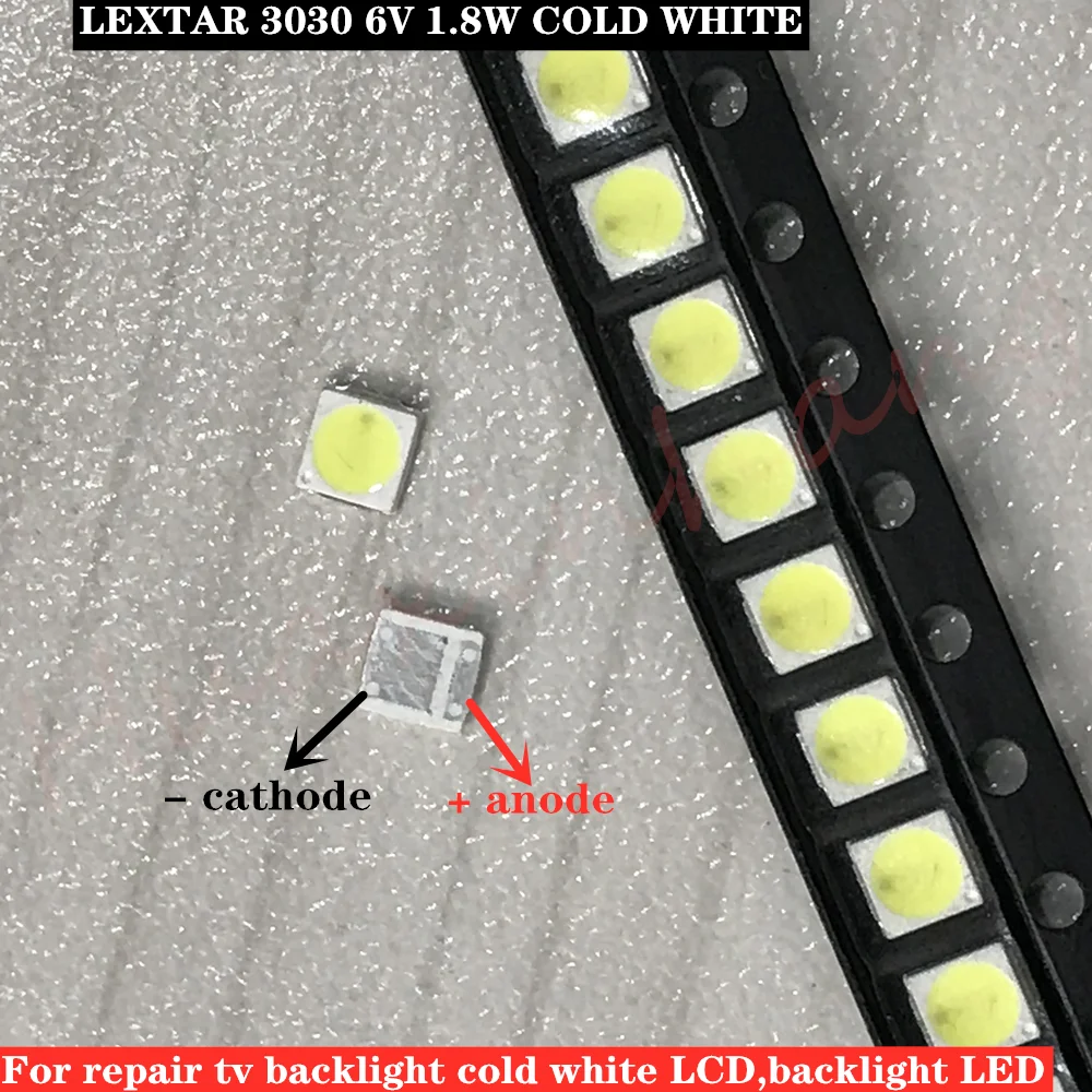 200 шт. для Lextar хороший светодиодный фонарь высокой мощности 1 8 Вт 3030 6 в холодный